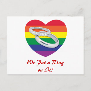 Postal Le ponemos un anillo al Boda gay