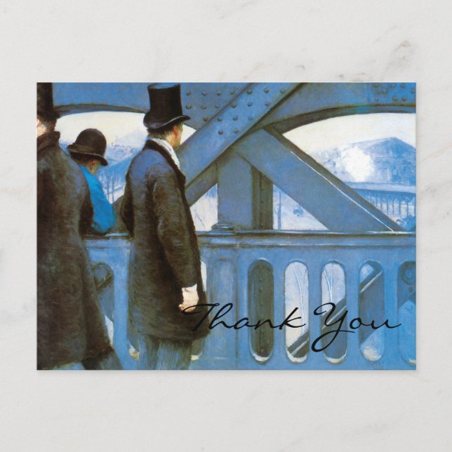Postal Le Pont de l'Europe de Caillebotte (Anverso)