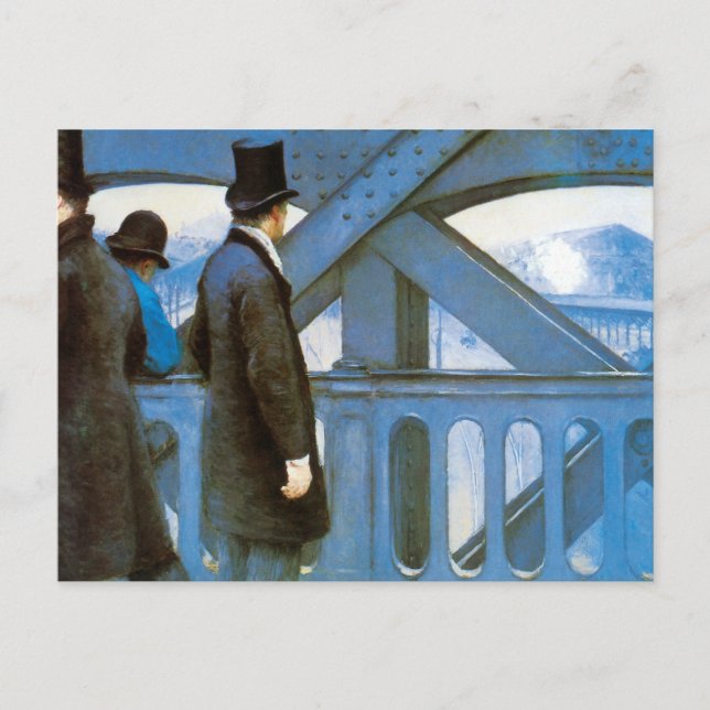 Postal Le Pont de l'Europe por Gustave Caillebotte (Anverso)
