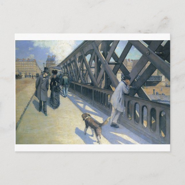 Postal Le Pont de L'Europe por Gustave Caillebotte (Anverso)