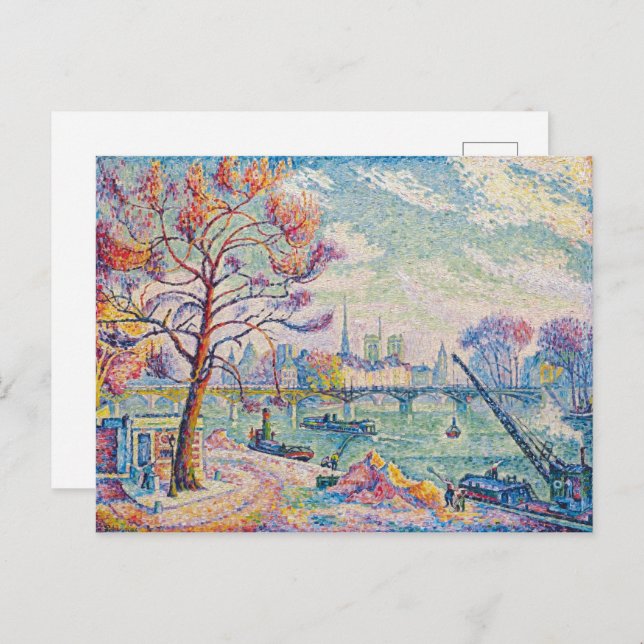 Postal Le Pont Des Arts París | Paul Signac | (Anverso / Reverso)
