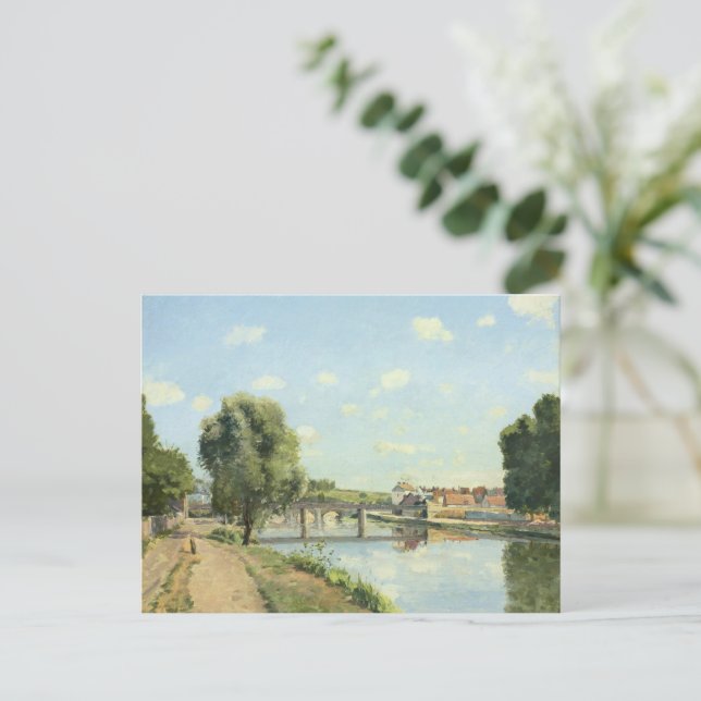 Postal Le Pont Du Chemin De Fer Camille Pissarro (Anverso de pie)