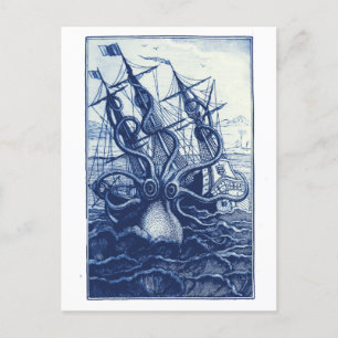 Postal Le Poulpe Colossal 1801 Azul