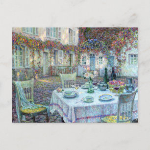 Postal Le Sidaner: Mesa con Rosas en Gerberoy