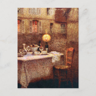 Postal Le Sidaner: Mesa en la noche