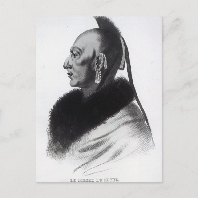 Postal Le Soldat du Chene, jefe de Osage (Anverso)