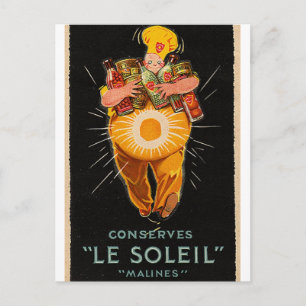 Postal "Le Soleil" Vintage Chef