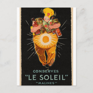 Postal "Le Soleil" Vintage Chef