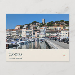 Postal Le Suquet y Vieux Port en Cannes