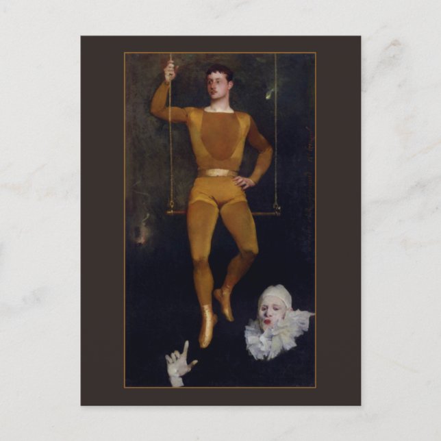 Postal Le Trapeziste et le Clown por Charles Giron (Anverso)