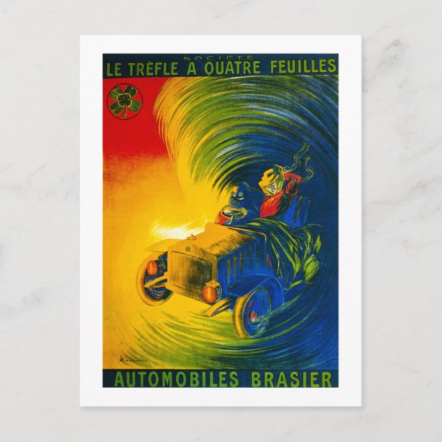 Postal Le Trefle A Quatre Feuilles - Automóviles Brasier (Anverso)