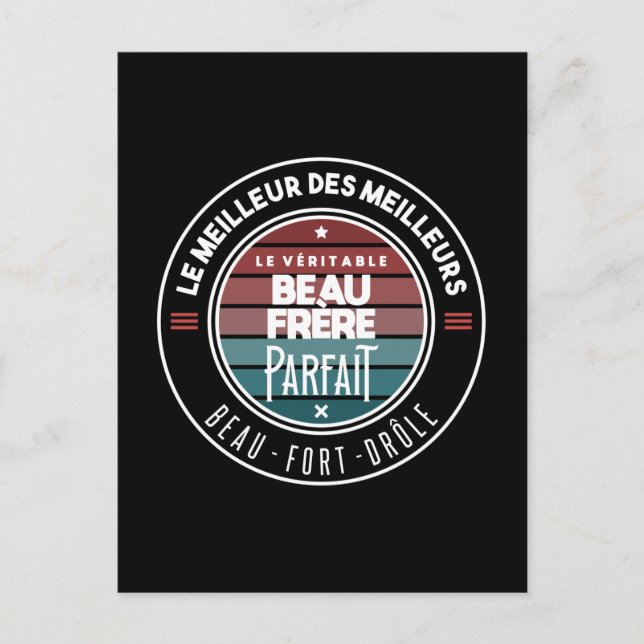 Postal Le véritable beau frère parfait (Anverso)