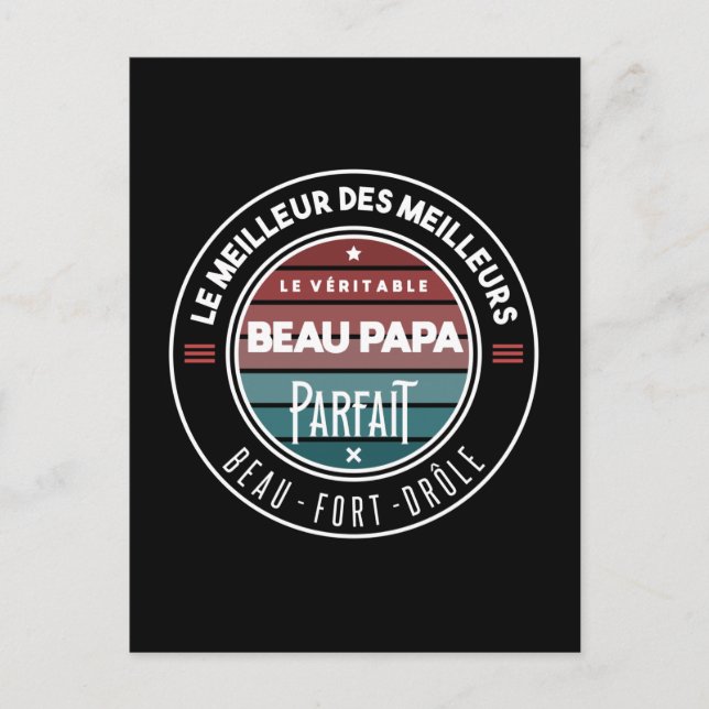 Postal Le véritable beau papa parfait (Anverso)
