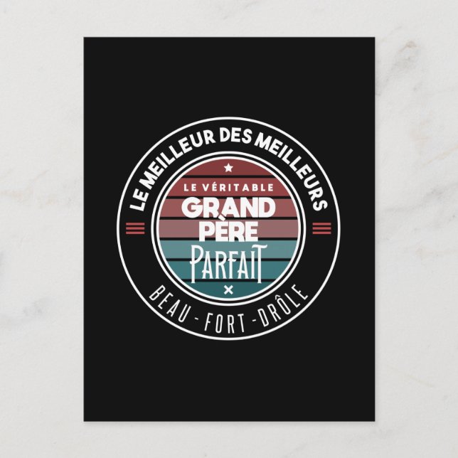 Postal Le véritable grand père parfait (Anverso)