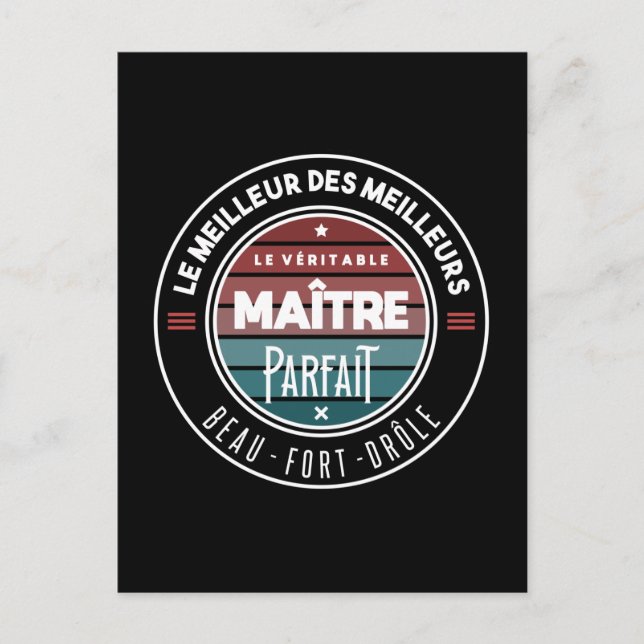 Postal Le véritable maître parfait (Anverso)