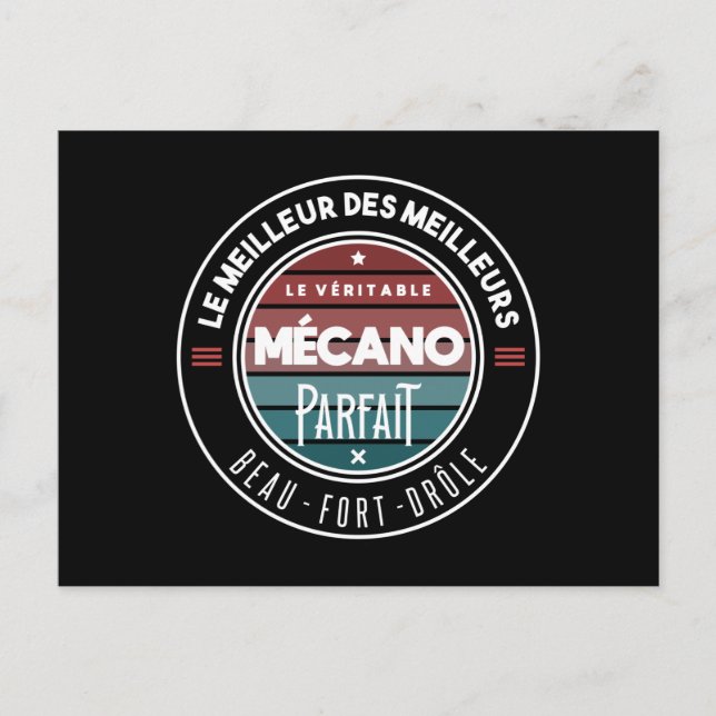 Postal Le véritable mécano parfait (Anverso)