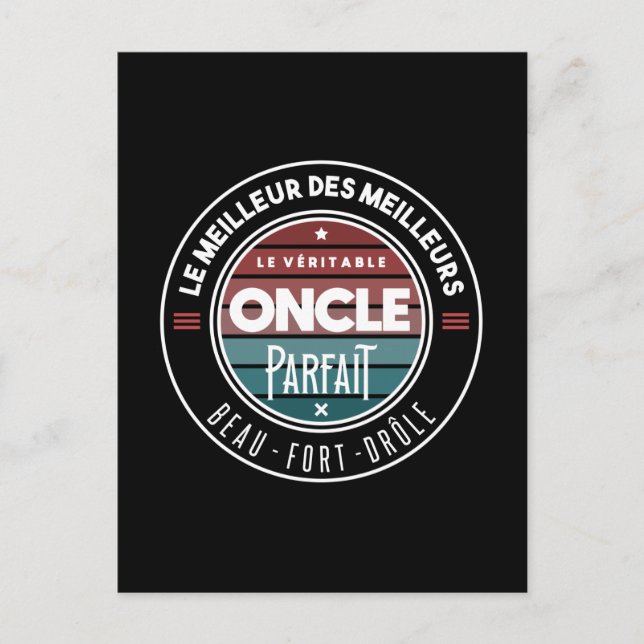 Postal Le véritable oncle parfait (Anverso)