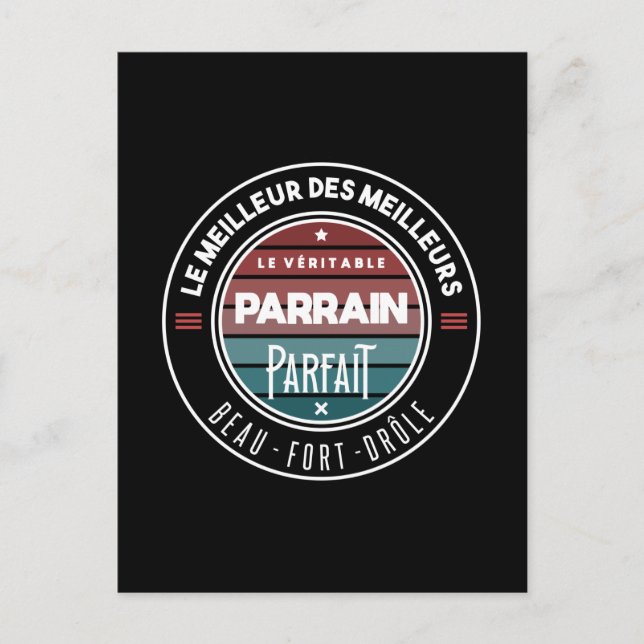 Postal Le véritable parrain parfait (Anverso)