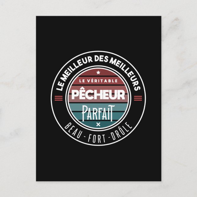 Postal Le véritable pêcheur parfait (Anverso)