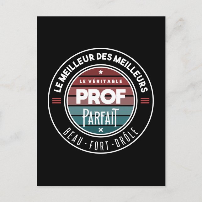 Postal Le véritable prof parfait (Anverso)