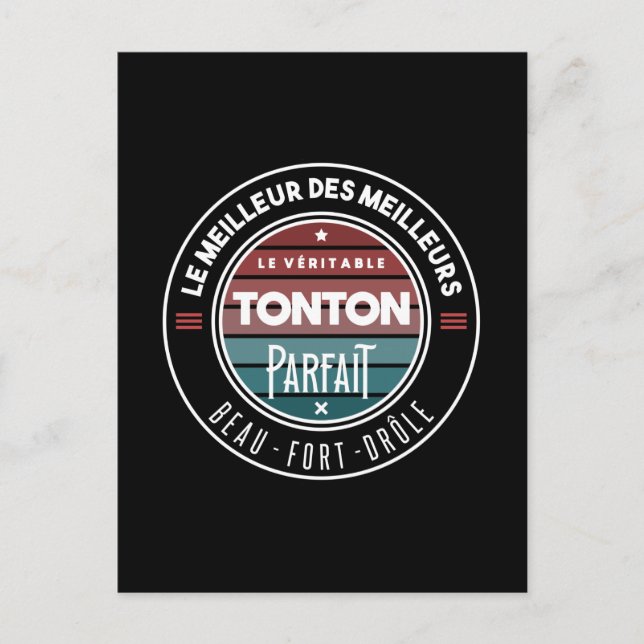 Postal Le véritable tonton parfait (Anverso)