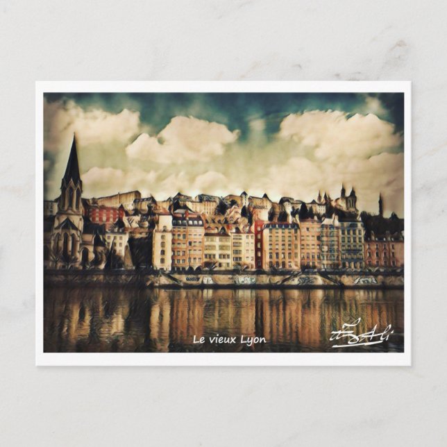 Postal Le vieux Lyon  (Anverso)
