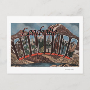 Postal Leadville, Colorado - Escenas de letras grandes