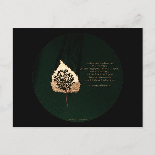 Postal Leaf dorado (Anverso)