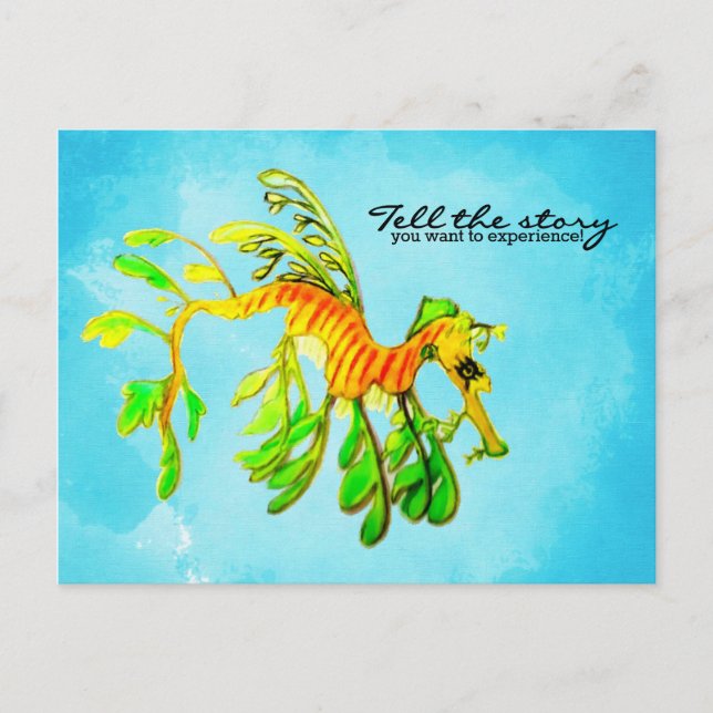 Postal Leafy Sea Dragon - Cuenta la historia que quieres (Anverso)