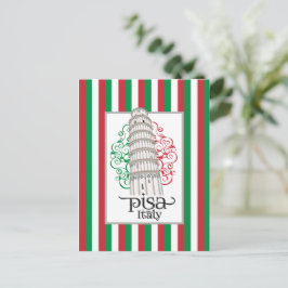 Postal Leaning Tower of Pisa Italy for Travel Enthusiasts