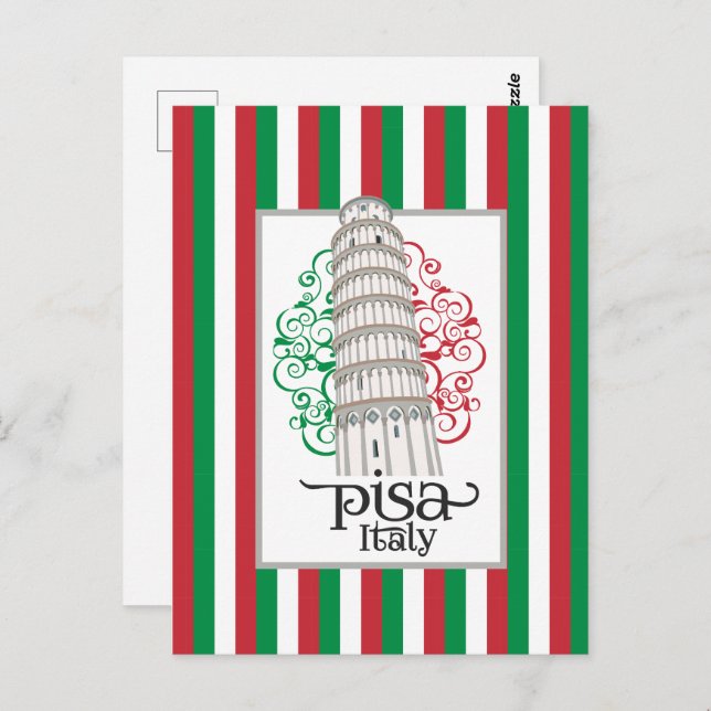 Postal Leaning Tower of Pisa Italy for Travel Enthusiasts (Anverso / Reverso)