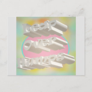 Postal Leap Over Hump diseño de arte pasteles polvoriento