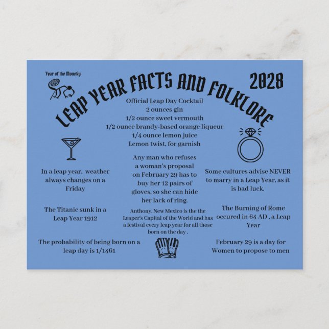 Postal Leap Year  Postcard  Postcrossing card (Anverso)