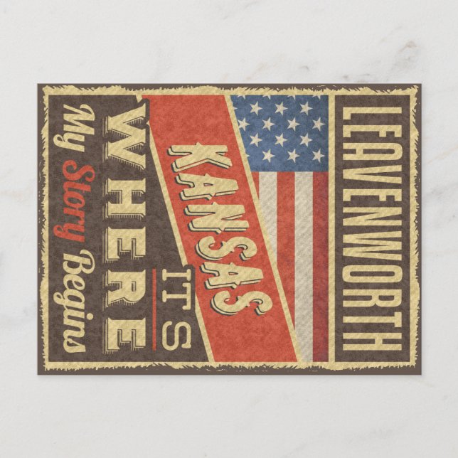 Postal Leavenworth Kansas (Anverso)