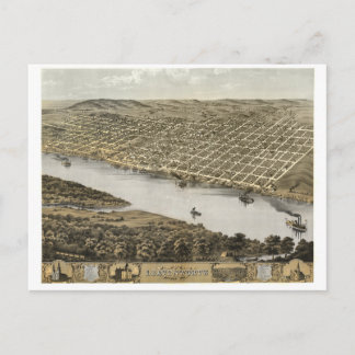Postal Leavenworth Kansas - Mapa histórico