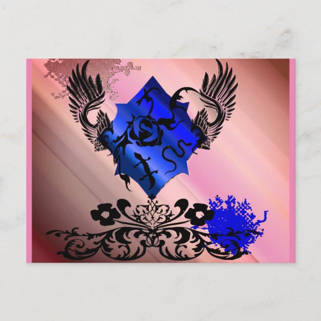 Postal LeBeau en rosa (Anverso)