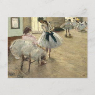 Postal Lección de danza de Edgar Degas
