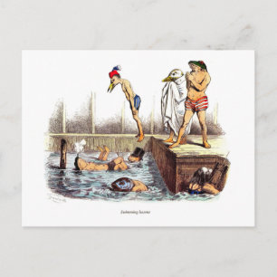 Postal Lecciones De Natación