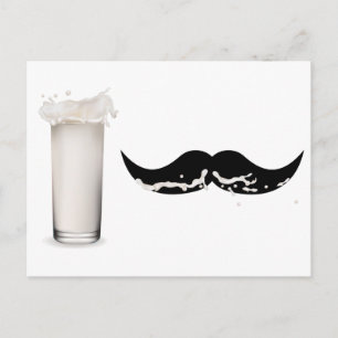 Postal Leche Mustache