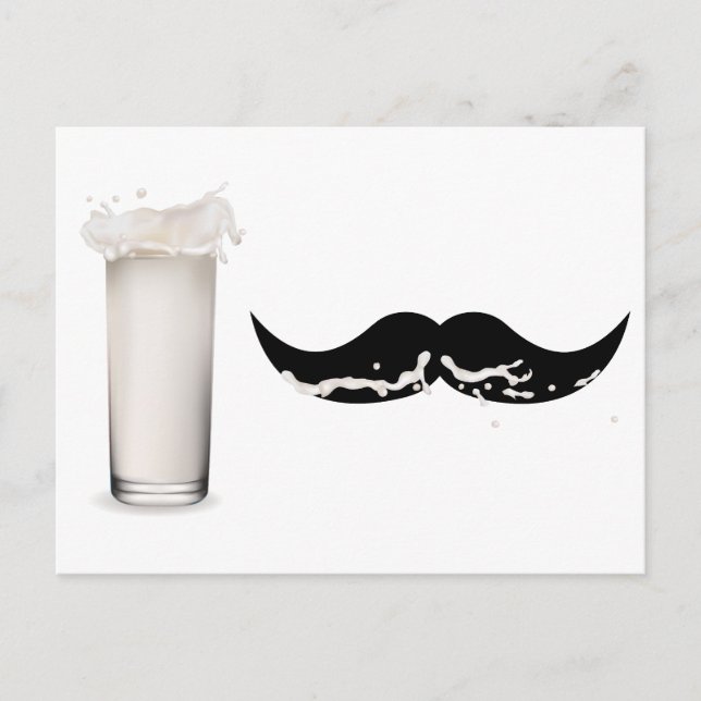 Postal Leche Mustache (Anverso)