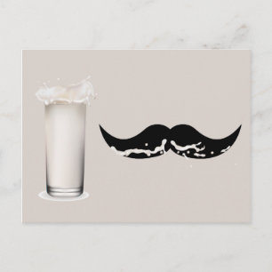 Postal Leche Mustache Creme
