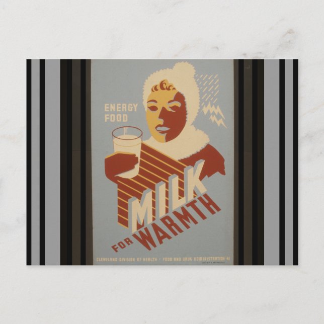 Postal Leche para el calor (Anverso)