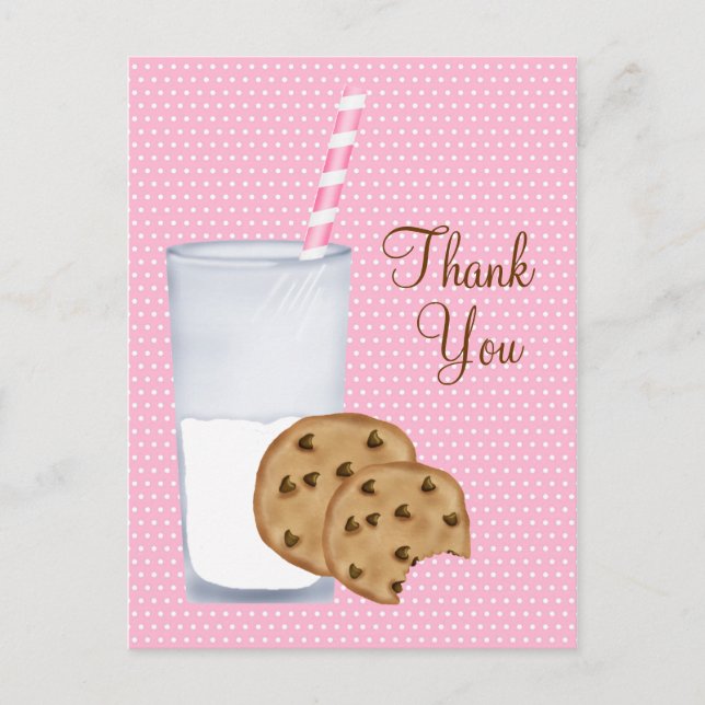 Postal leche y galletas (Anverso)