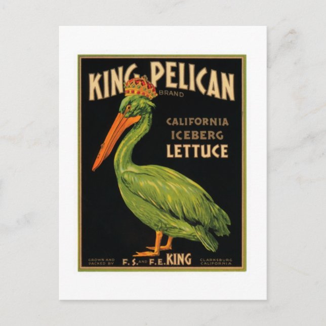 Postal Lechuga Pelican (Anverso)