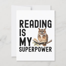 Postal Lechuza acuarela Lectura de gusanos