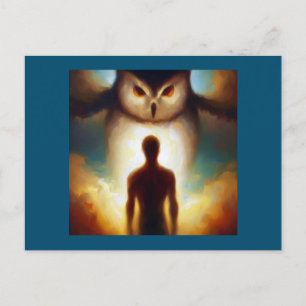 Postal Lechuza animal espirituosa 1