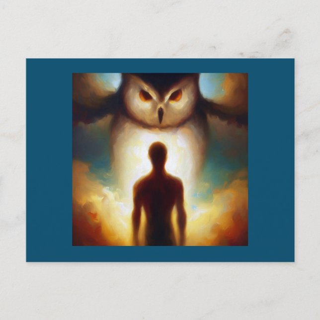 Postal Lechuza animal espirituosa 1 (Anverso)