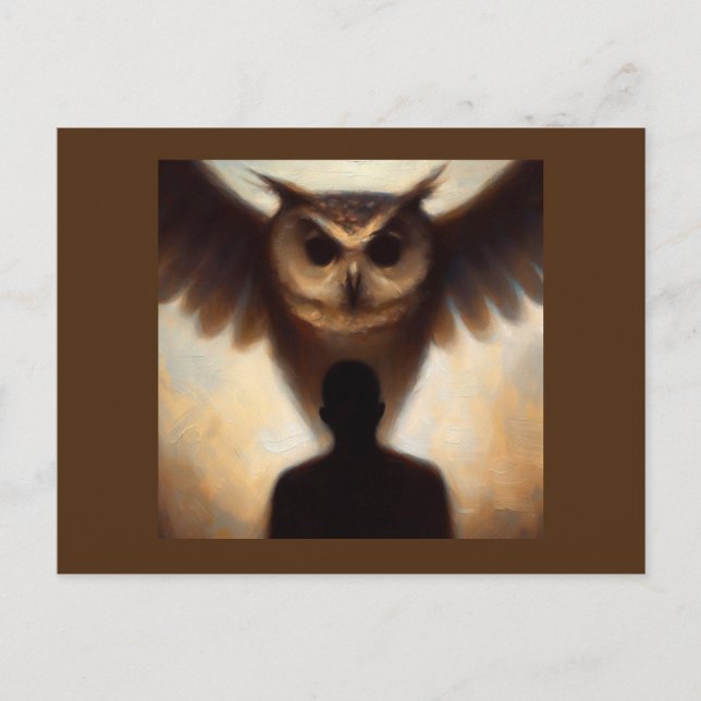 Postal Lechuza animal espirituosa 2 (Anverso)