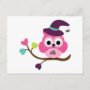 Postal Lechuza Cute Halloween