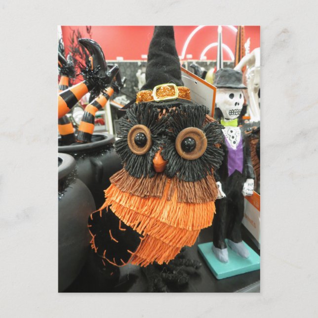 Postal Lechuza Halloween (Anverso)